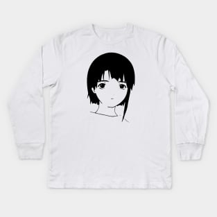 Minimalistic Lain Iwakura Kids Long Sleeve T-Shirt